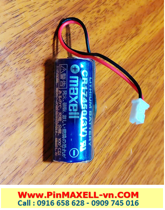 Maxell CR17450 (zắc trắng), Pin Maxell CR17450 lithium 3v 4/5A 2600mAh, Xuất xứ NHẬT 